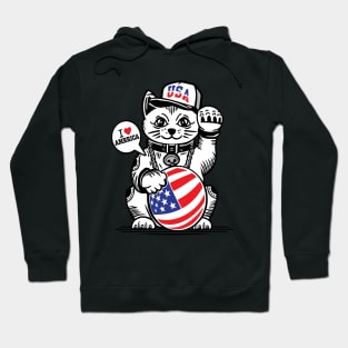 USA CAT FLAG PREMIUM DESIGN Hoodie